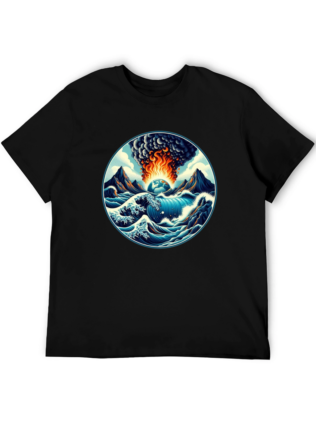 Earth Apocalypse Graphic Tee - Stylish Disaster