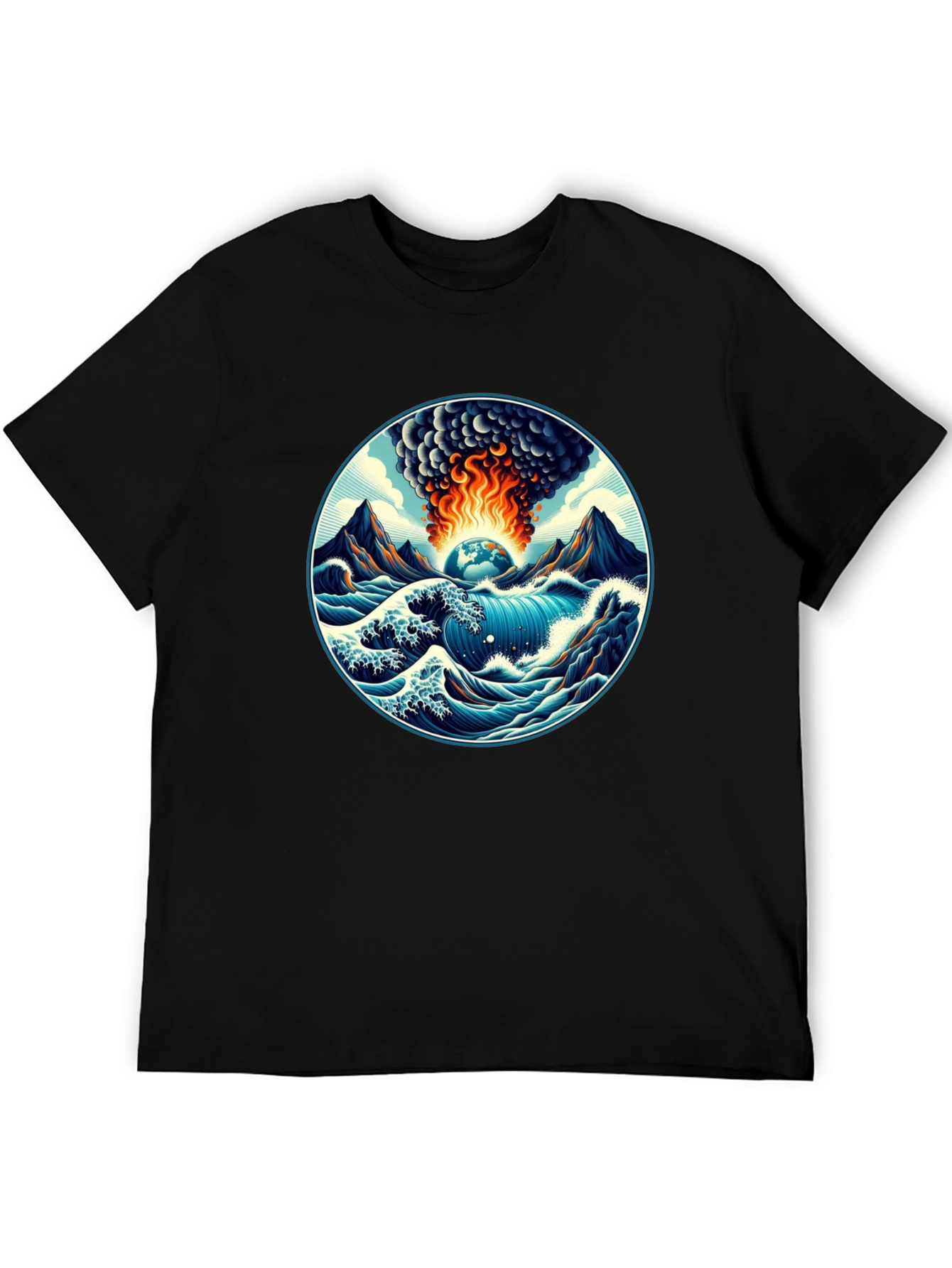 Earth Apocalypse Graphic Tee - Stylish Disaster
