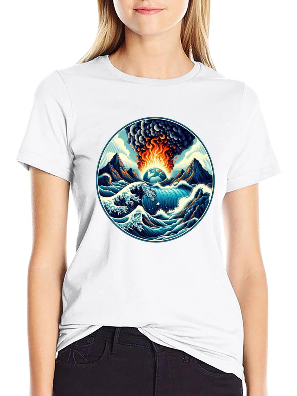 Earth Apocalypse Graphic Tee - Stylish Disaster