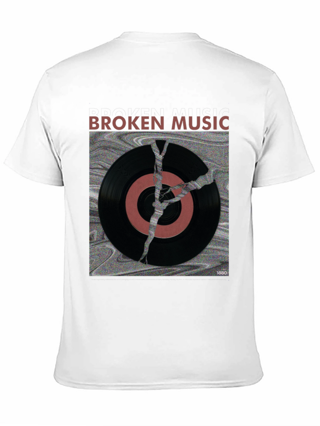 Broken Music Vinyl Record Graphic T-Shirt