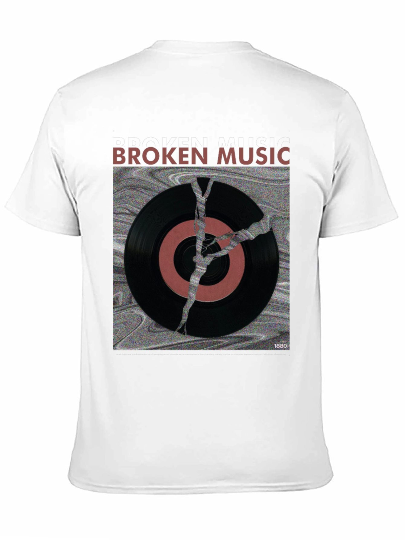 Broken Music Vinyl Record Graphic T-Shirt