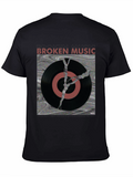 Broken Music Vinyl Record Graphic T-Shirt