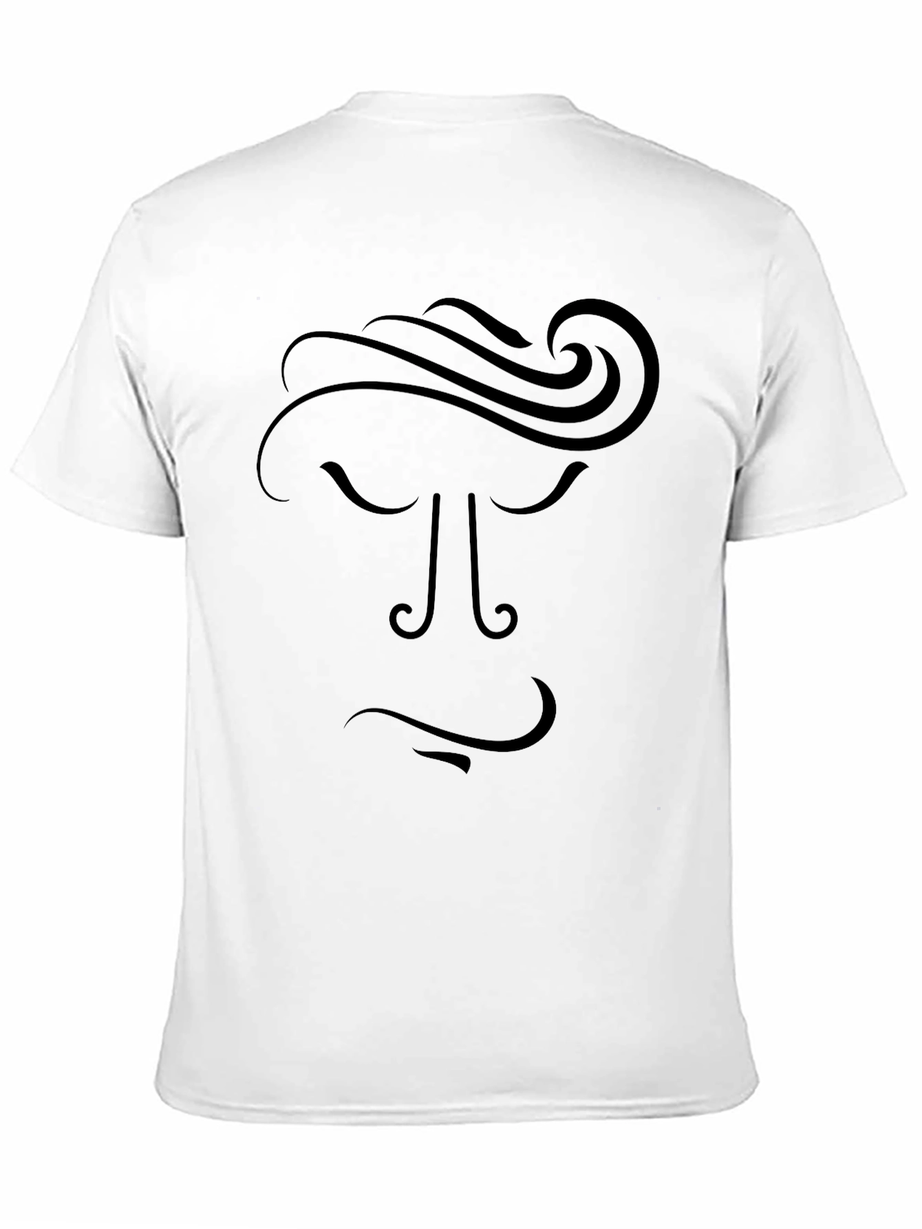 Abstract Face Graphic Tee - Black