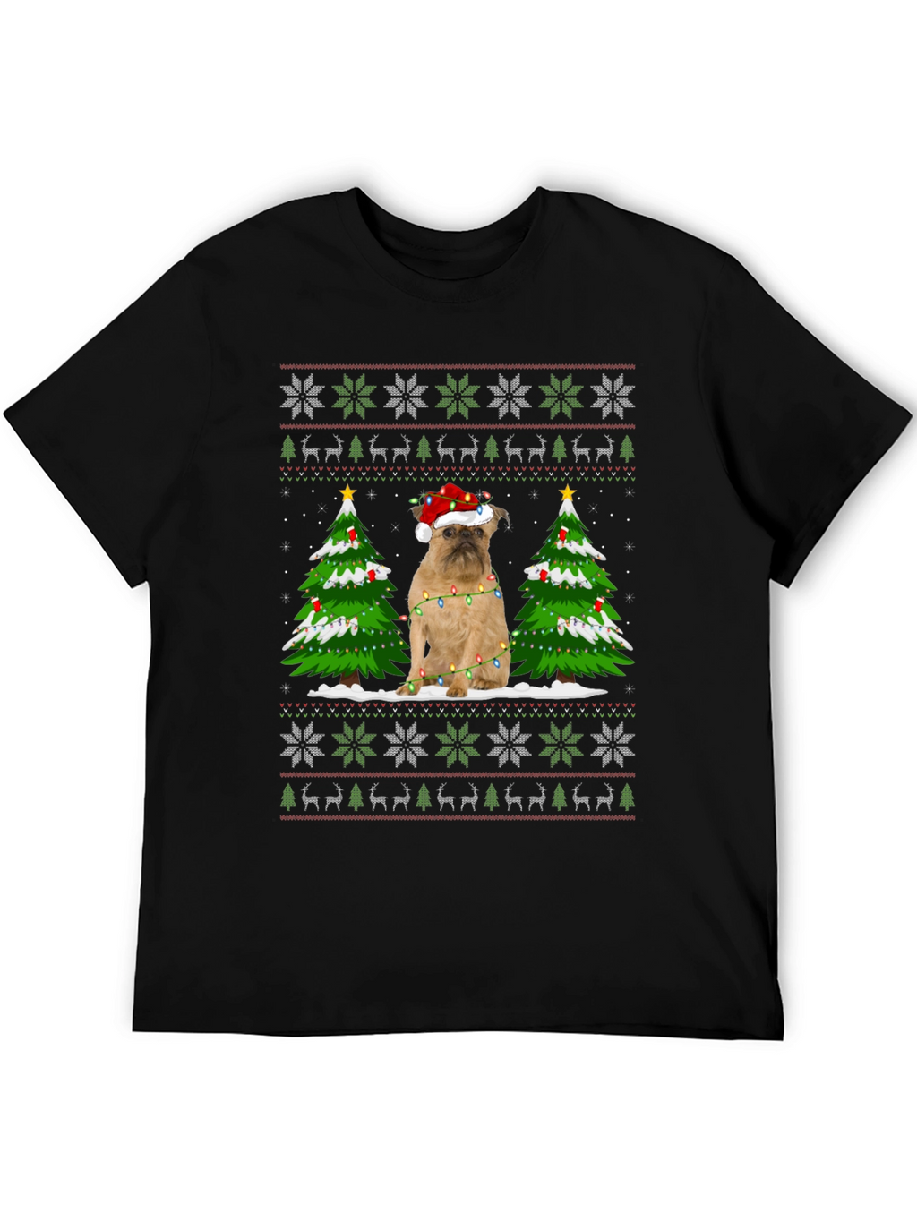 Festive Dog Christmas Tree Sweater T-Shirt