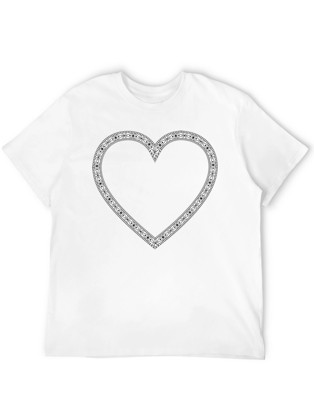 Graphic Heart Tee - Stylish Black Cotton T-Shirt