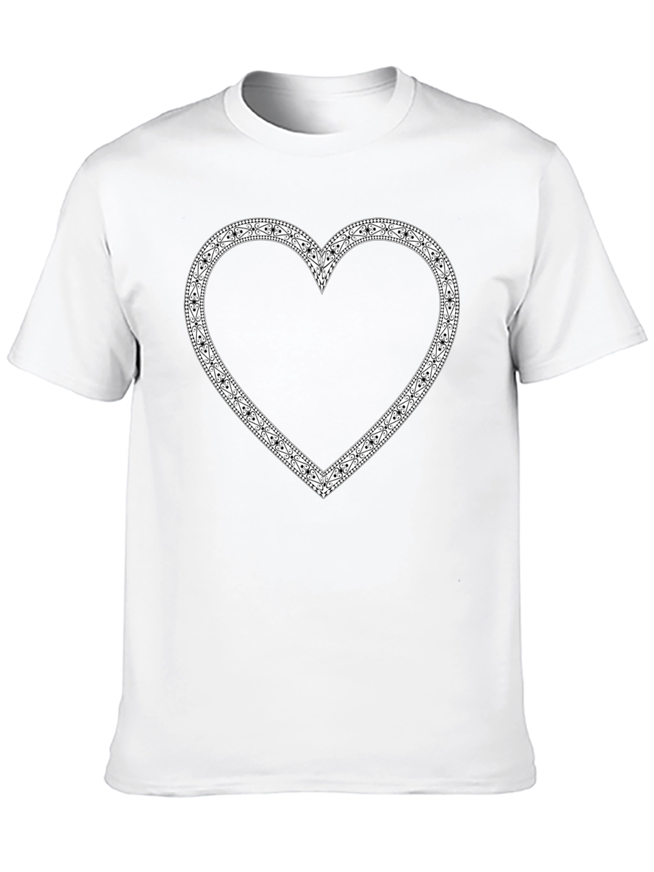 Graphic Heart Tee - Stylish Black Cotton T-Shirt