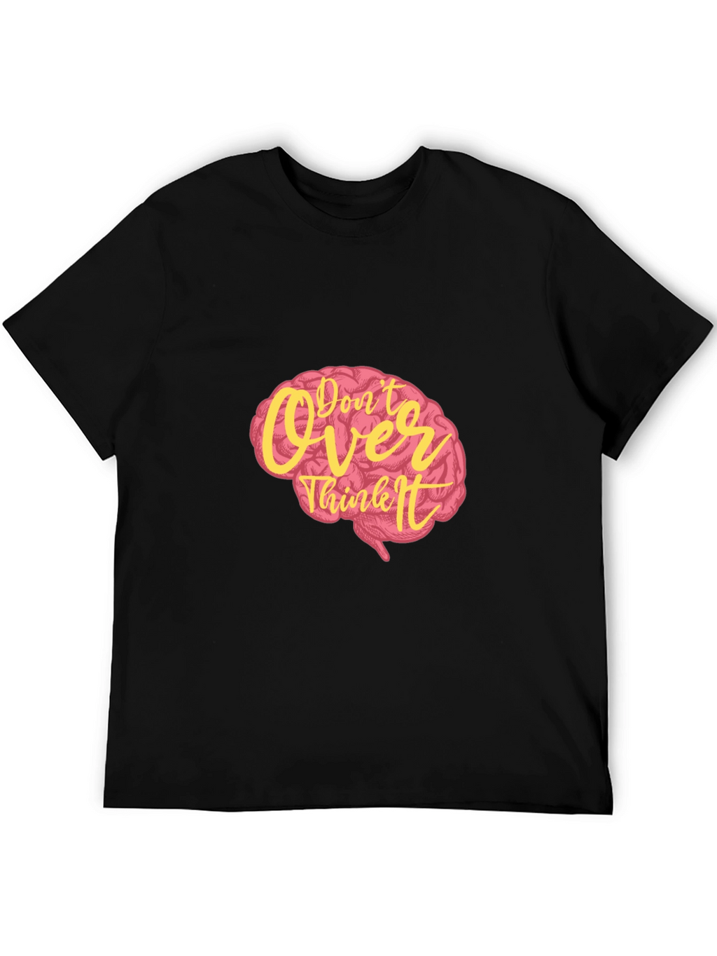 Dont Overthink It Graphic Tee - Black