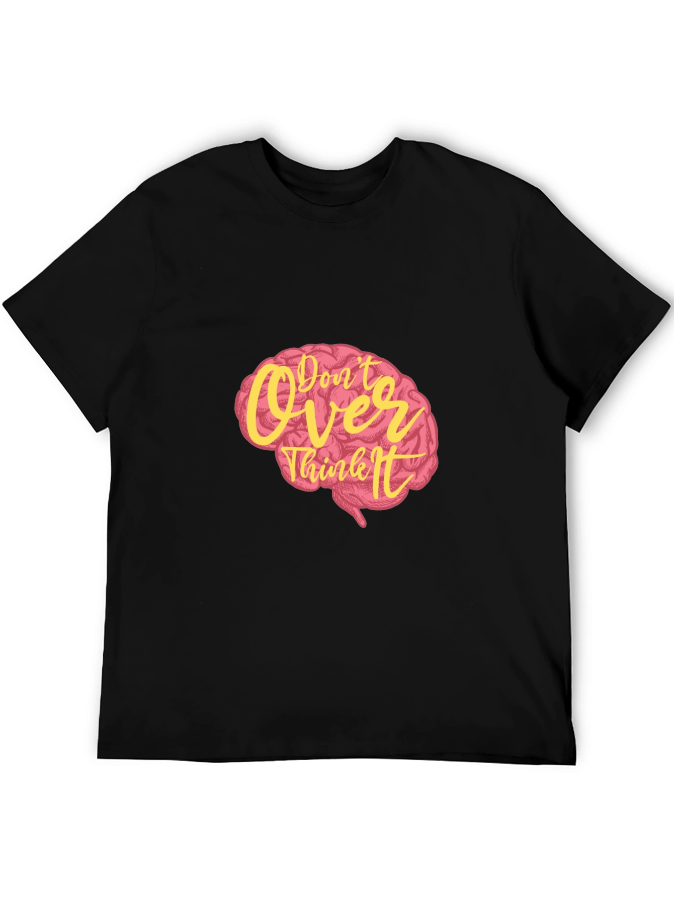 Dont Overthink It Graphic Tee - Black