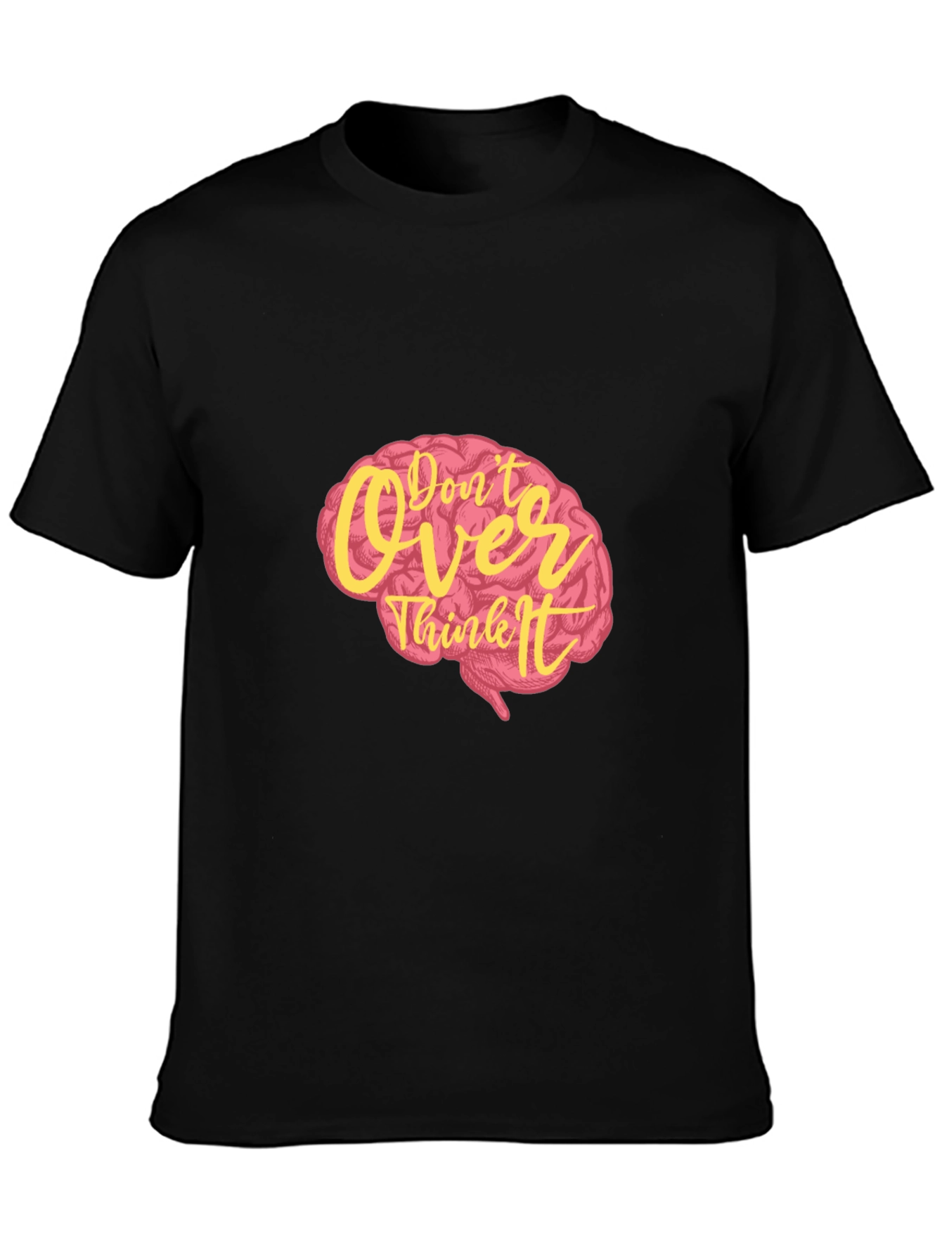 Dont Overthink It Graphic Tee - Black
