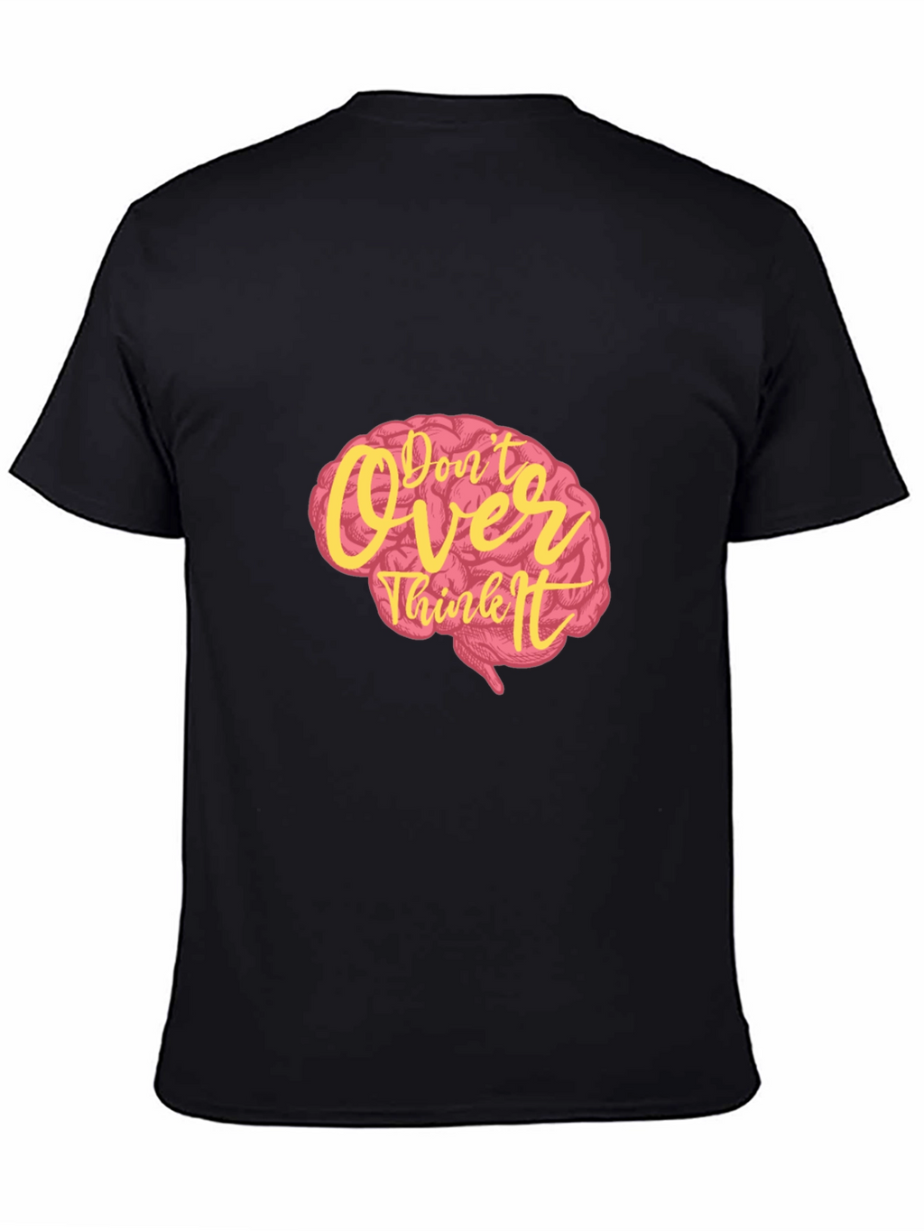 Dont Overthink It Graphic Tee - Black