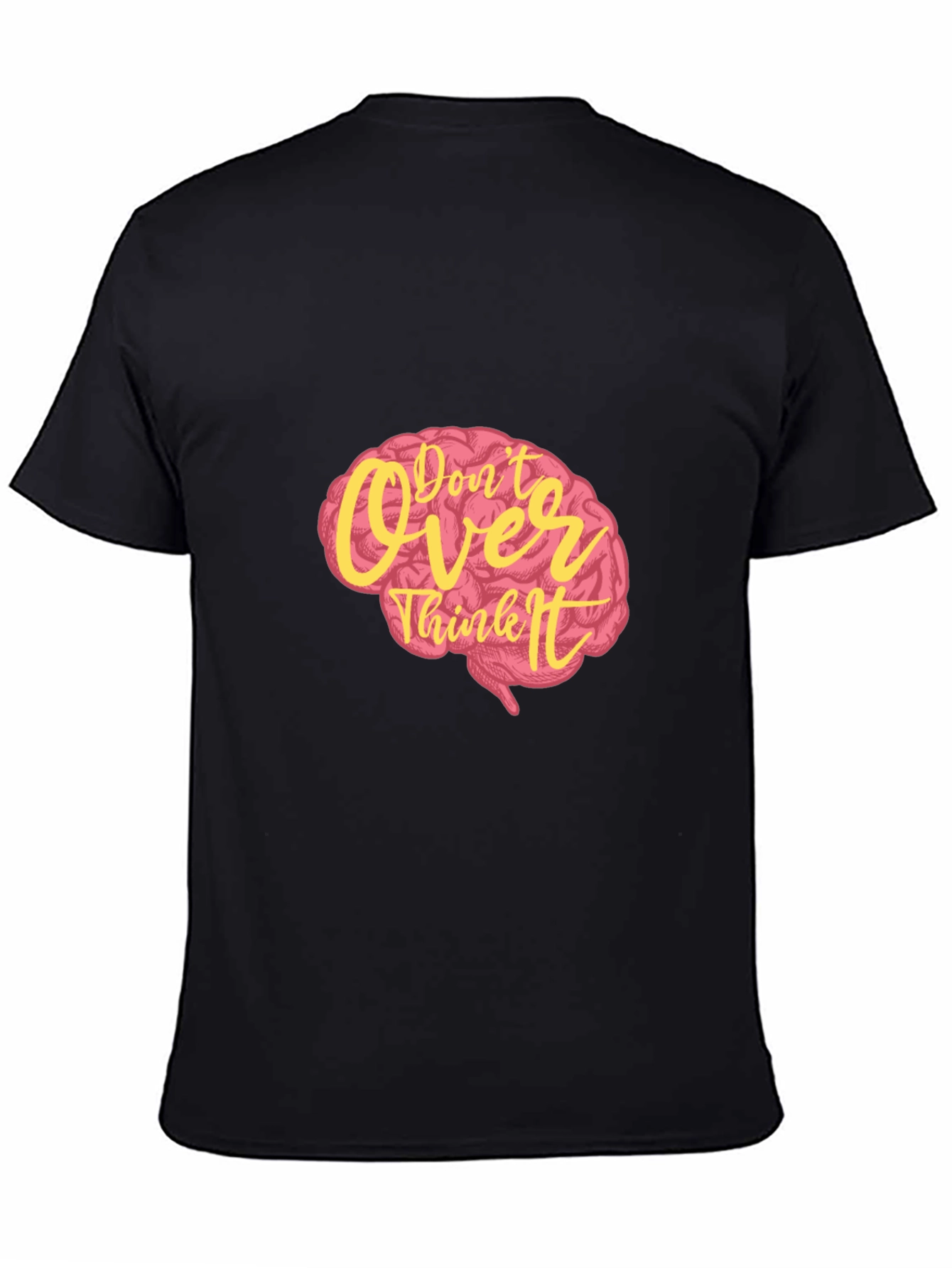 Dont Overthink It Graphic Tee - Black
