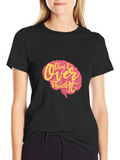 Dont Overthink It Graphic Tee - Black