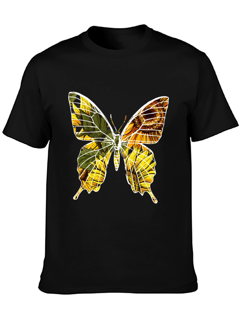 Sunflower Butterfly Graphic Tee