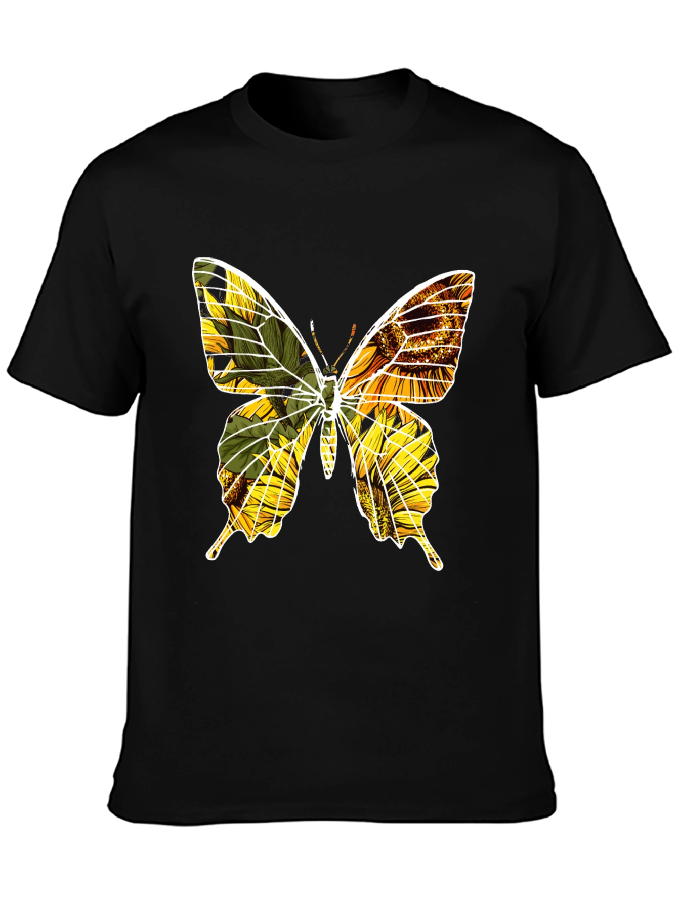 Sunflower Butterfly Graphic Tee