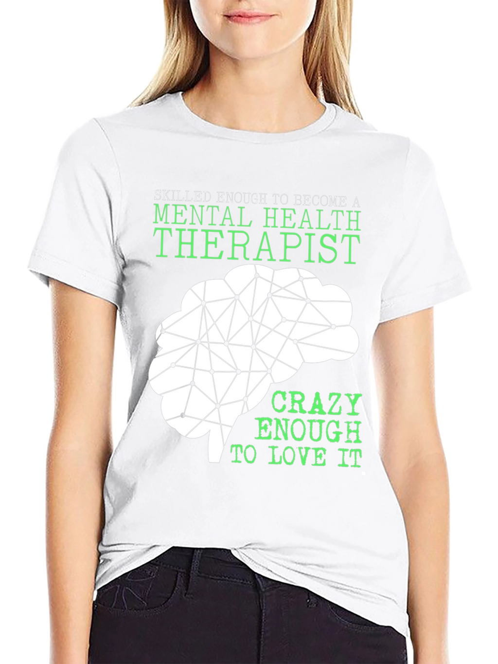 Mental Health Therapist T-Shirt - Brain Graphic