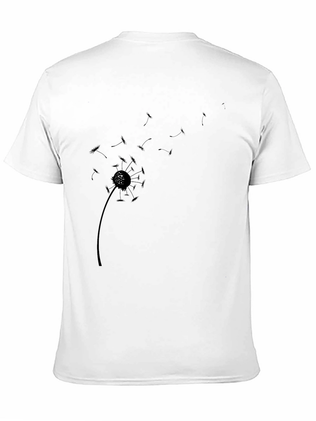 Dandelion Graphic Print Black Casual T-Shirt