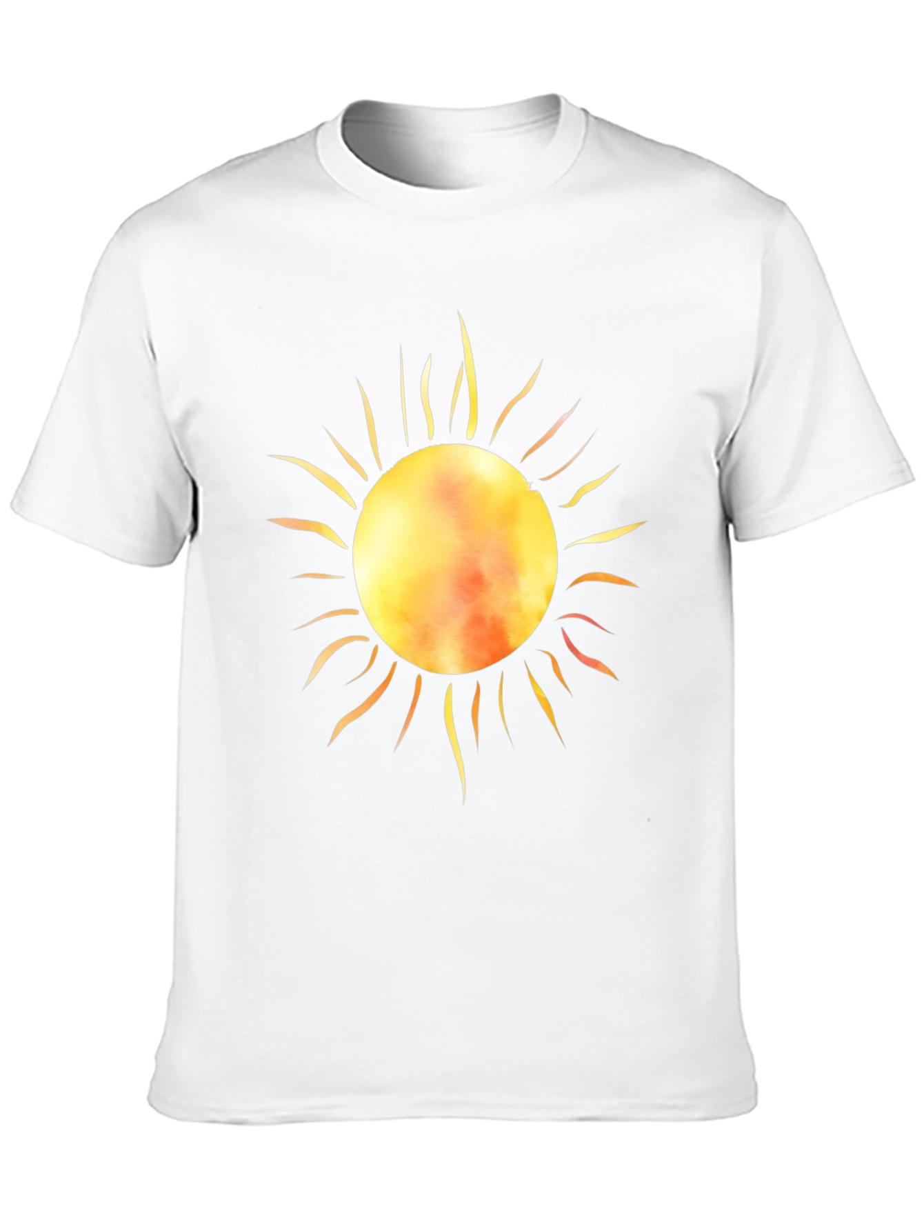 Radiant Sun Graphic Tee - Black Cotton T-Shirt