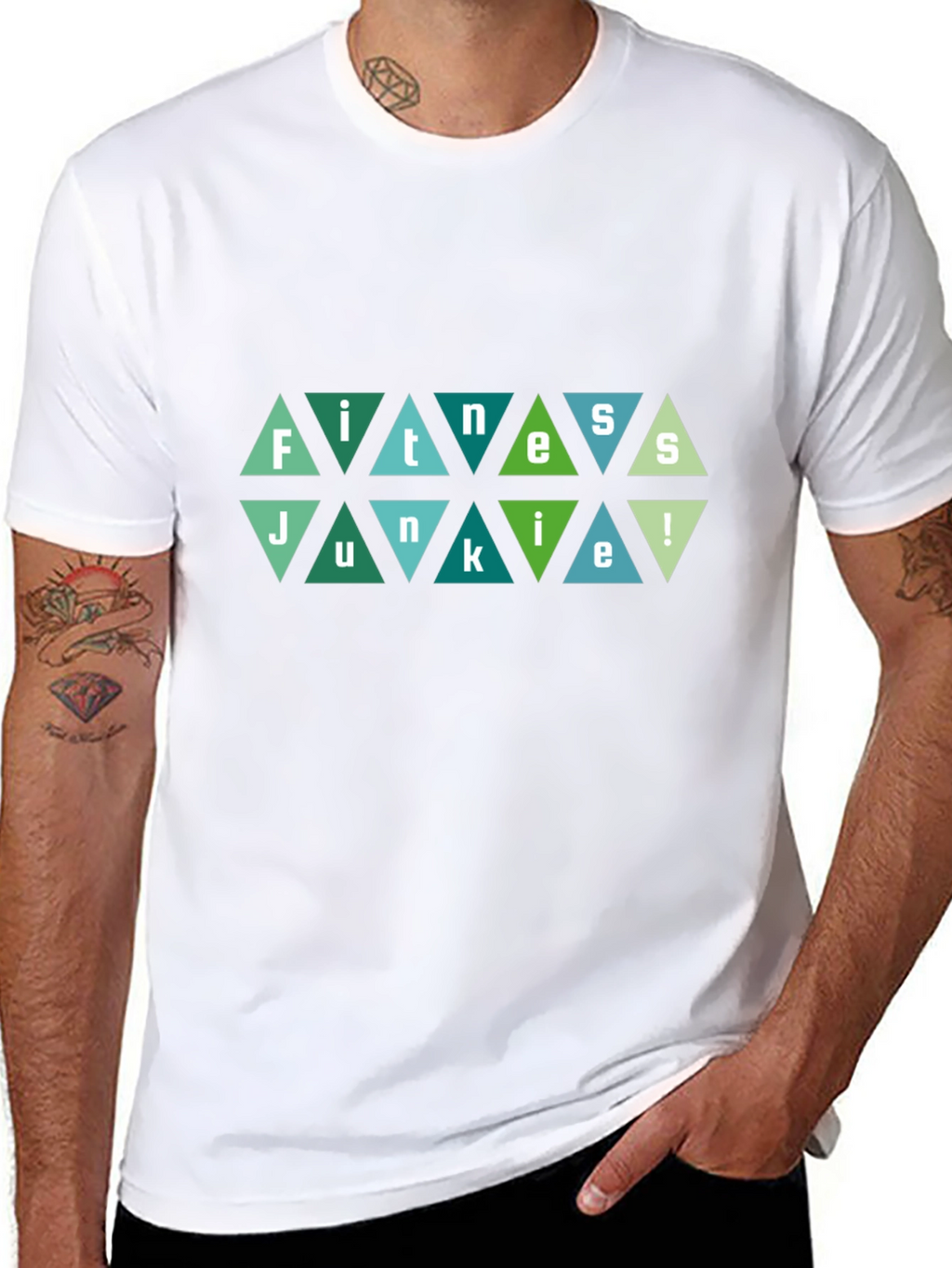 Fitness Junkie Black Graphic Tee