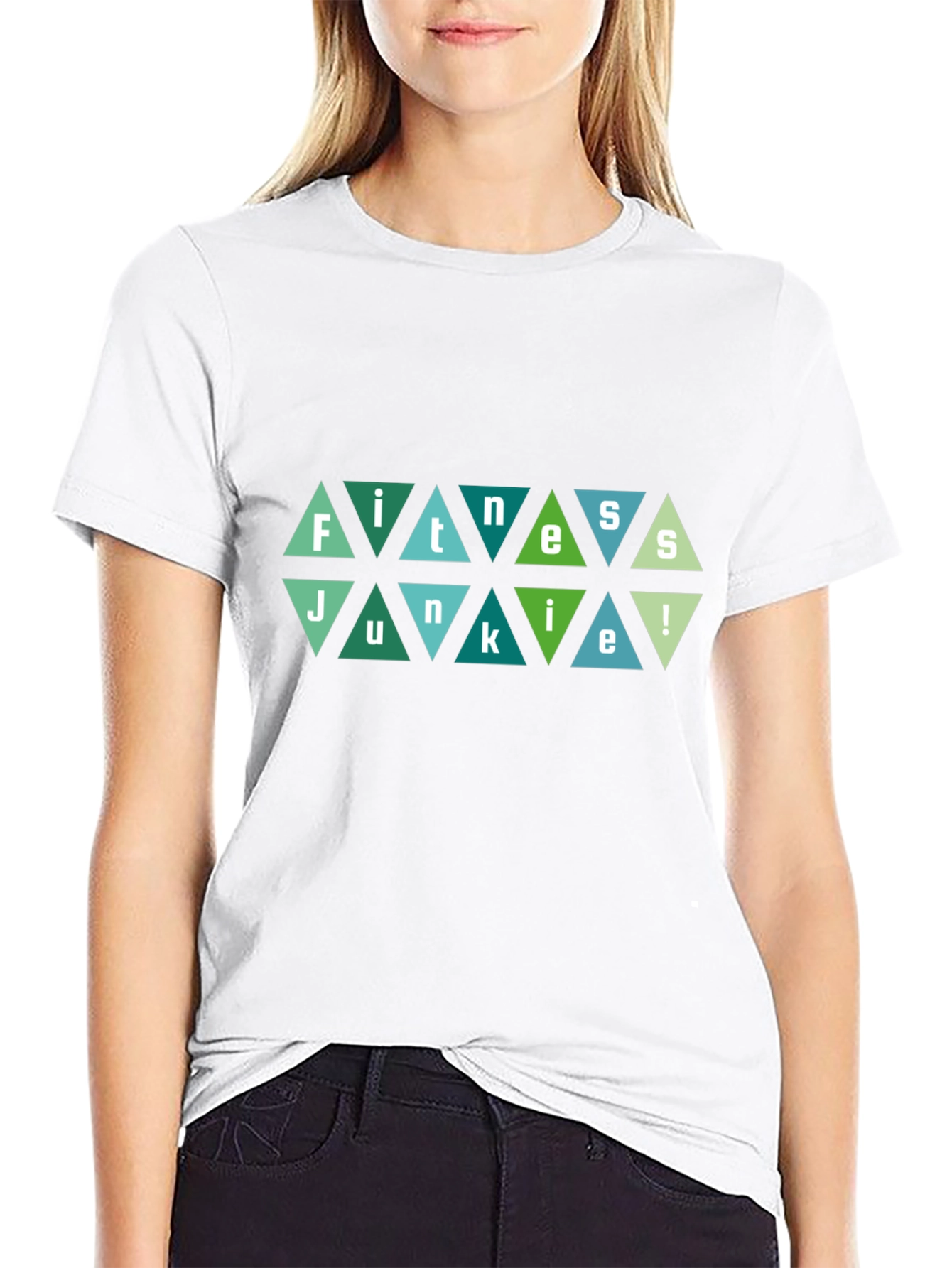 Fitness Junkie Black Graphic Tee