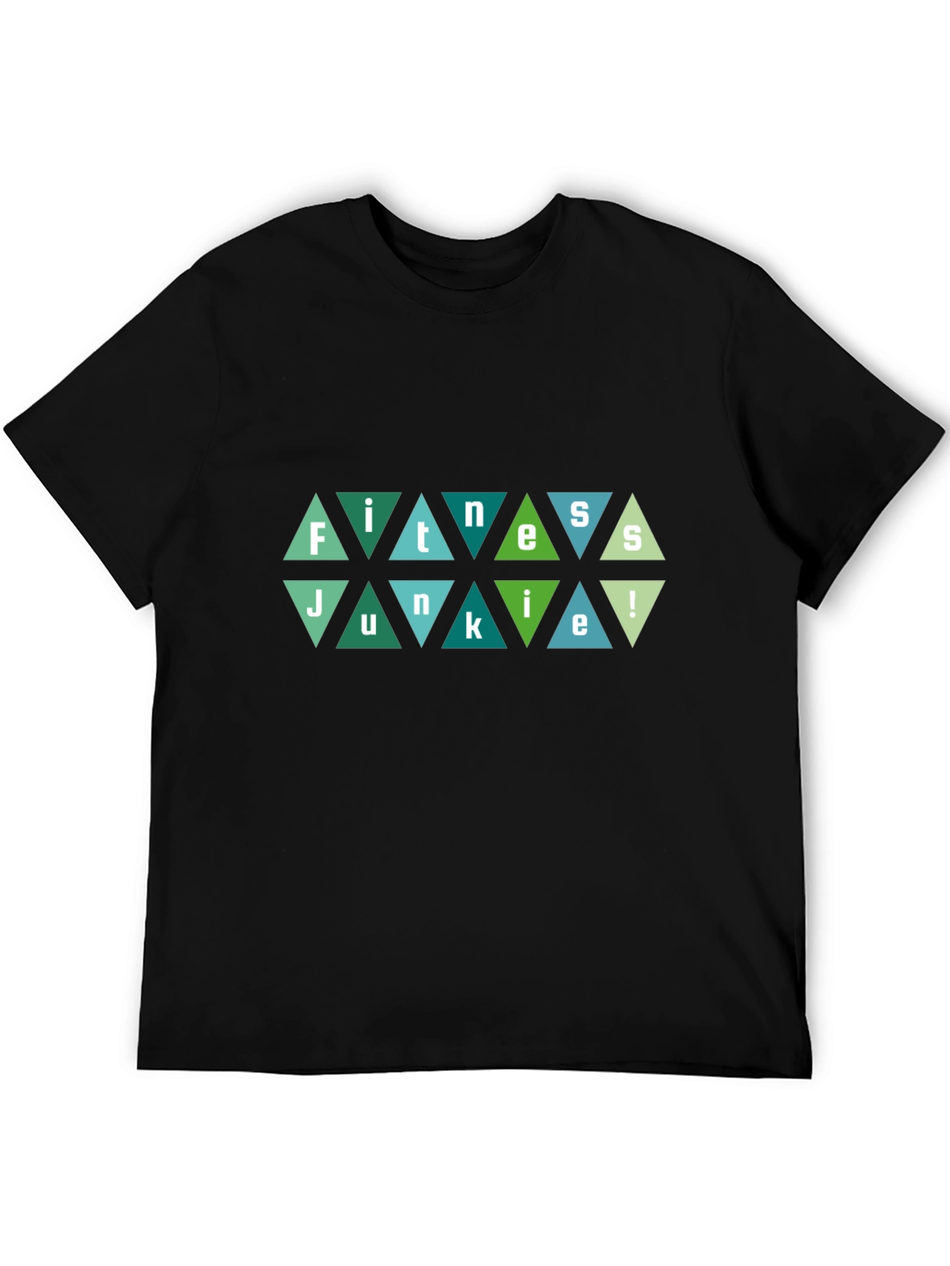 Fitness Junkie Black Graphic Tee