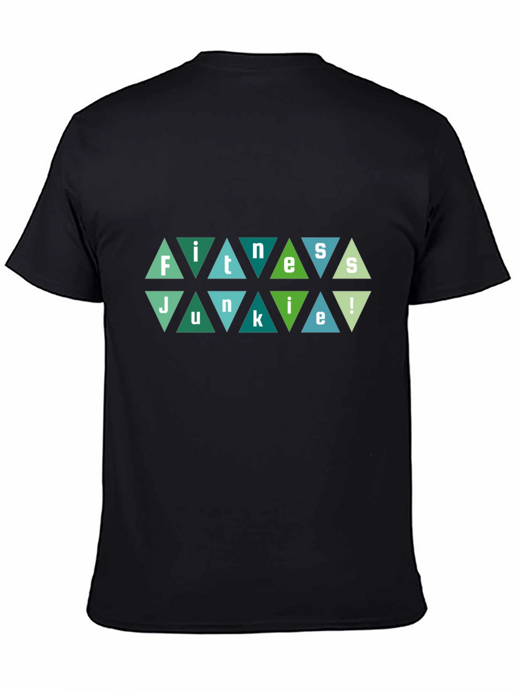 Fitness Junkie Black Graphic Tee