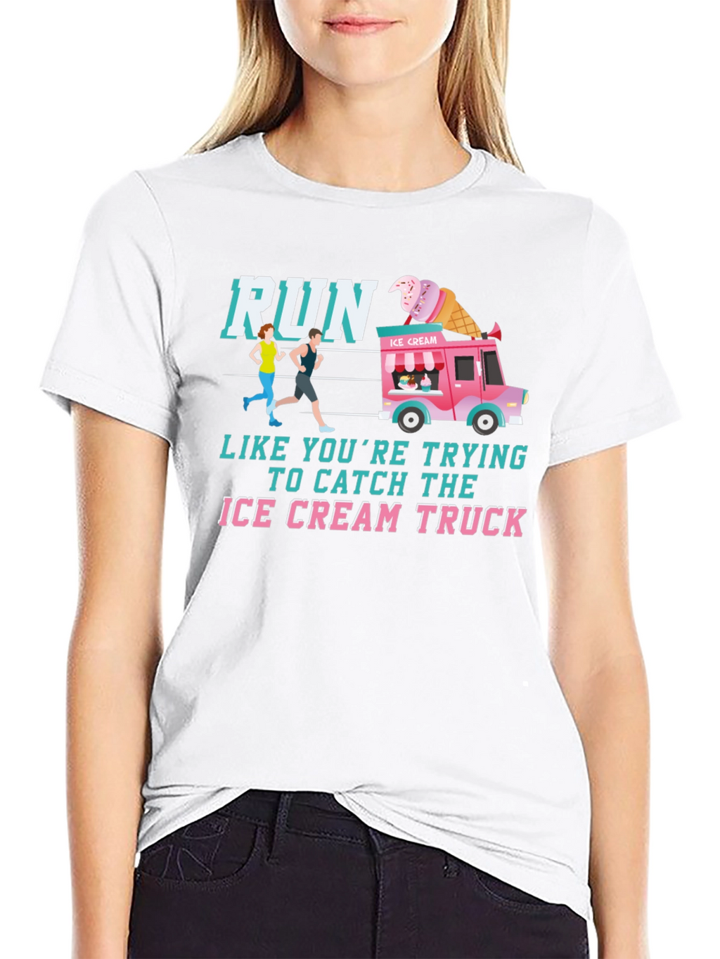Run For Ice Cream Graphic T-Shirt