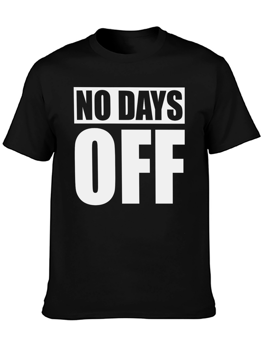 No Days Off Black Graphic Tee