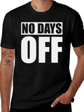 No Days Off Black Graphic Tee