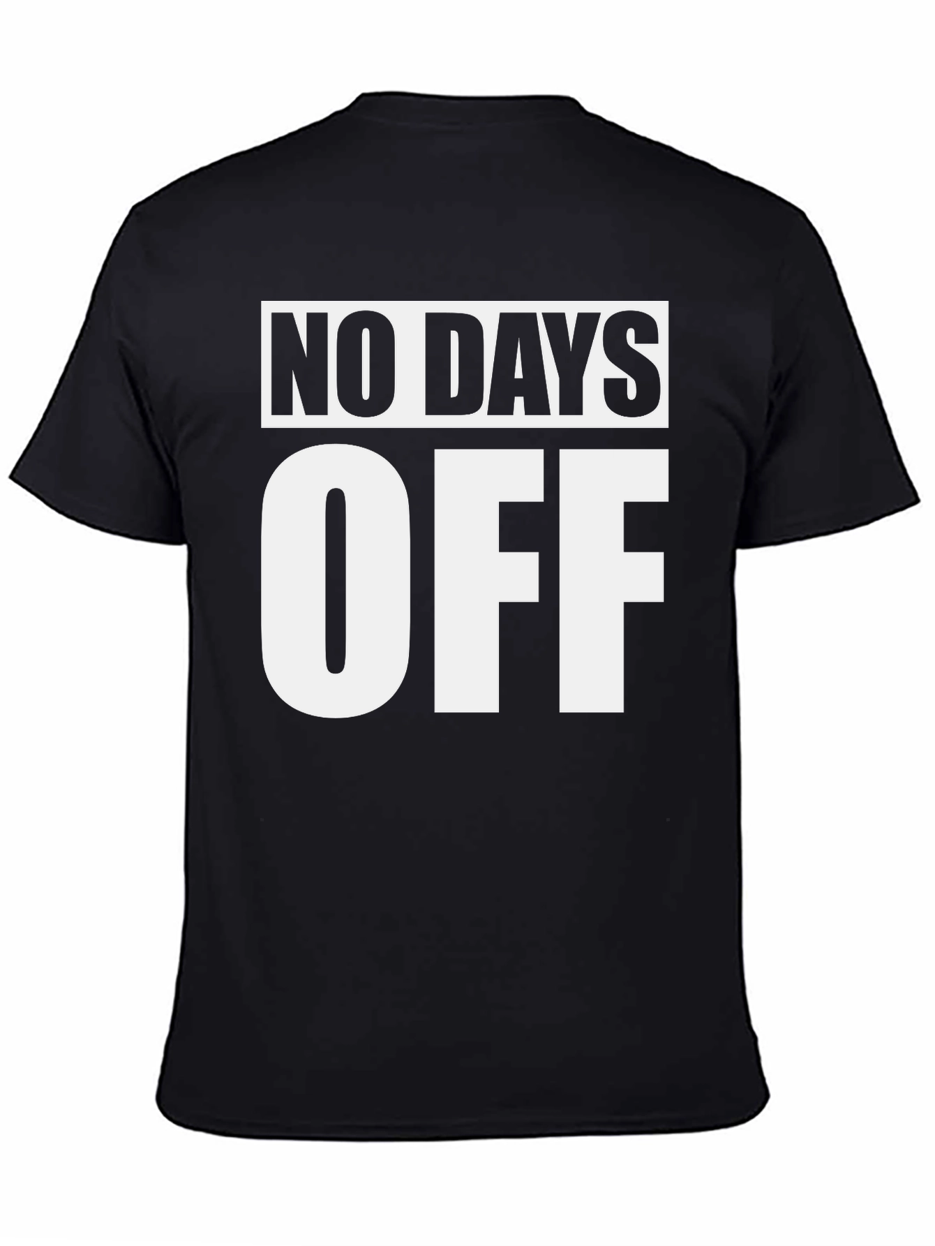 No Days Off Black Graphic Tee