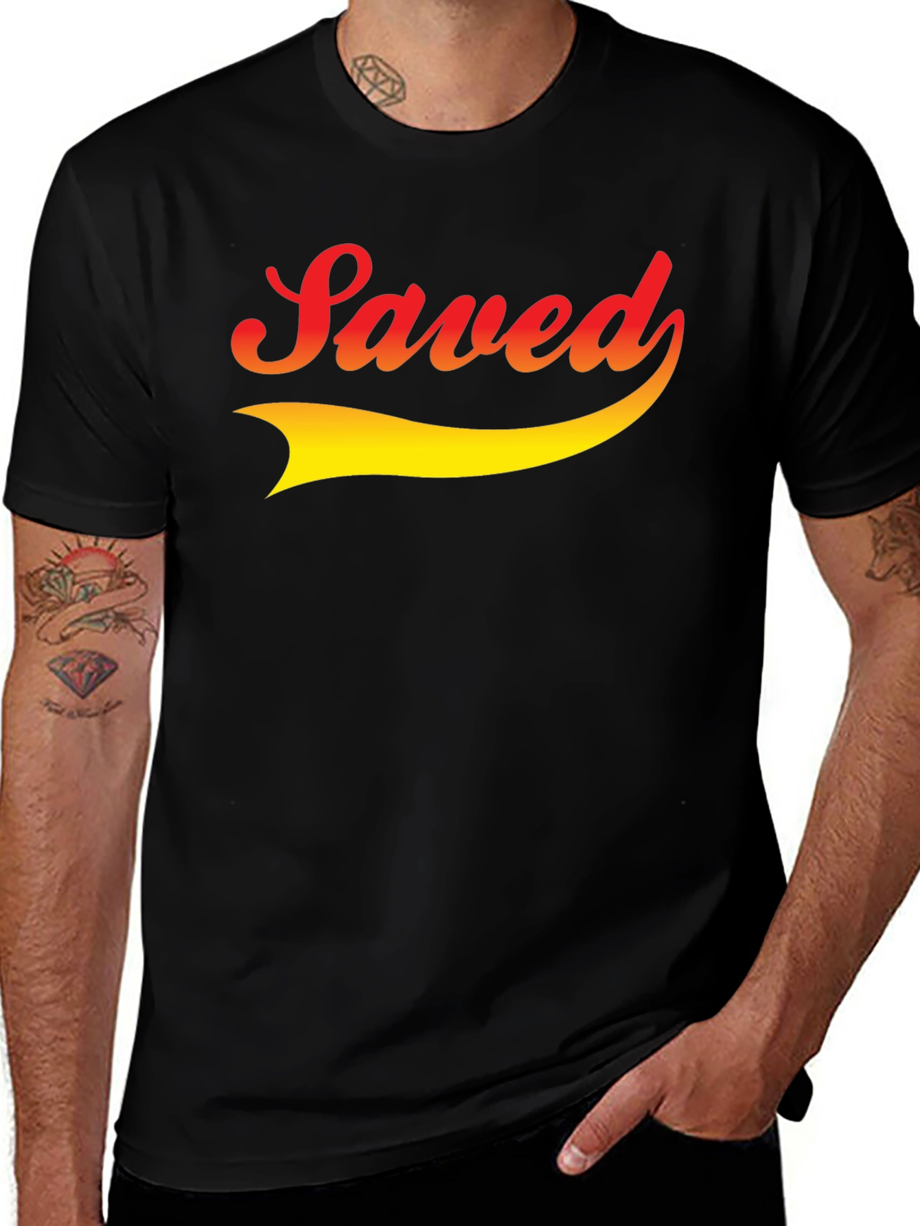 Saved Graphic Tee - Trendy Faith-Based Apparel