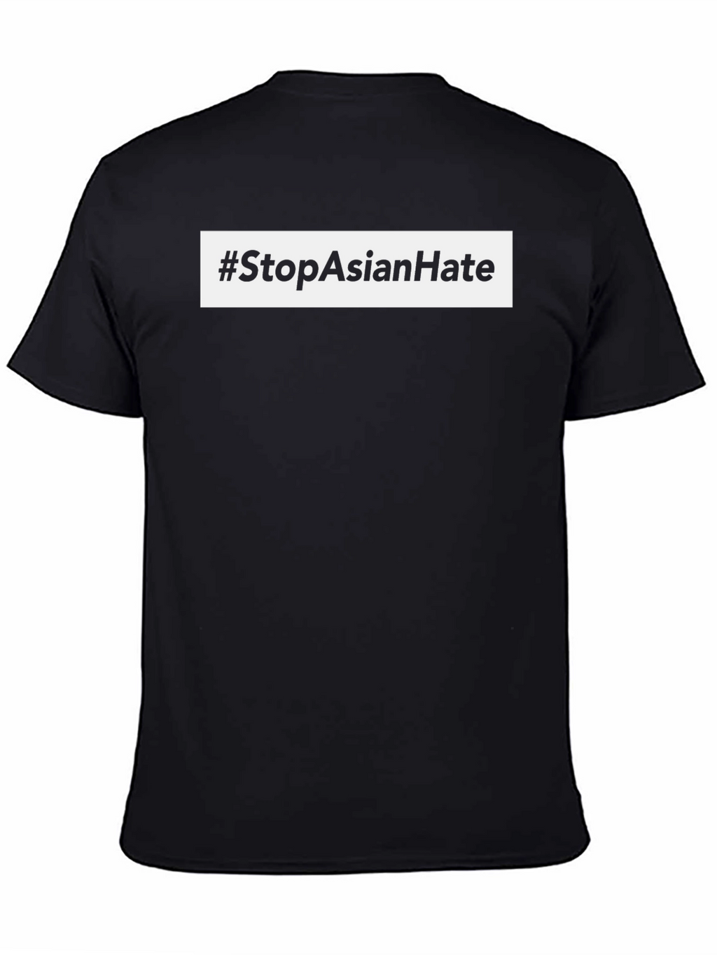 Stop Asian Hate Black Cotton T-Shirt