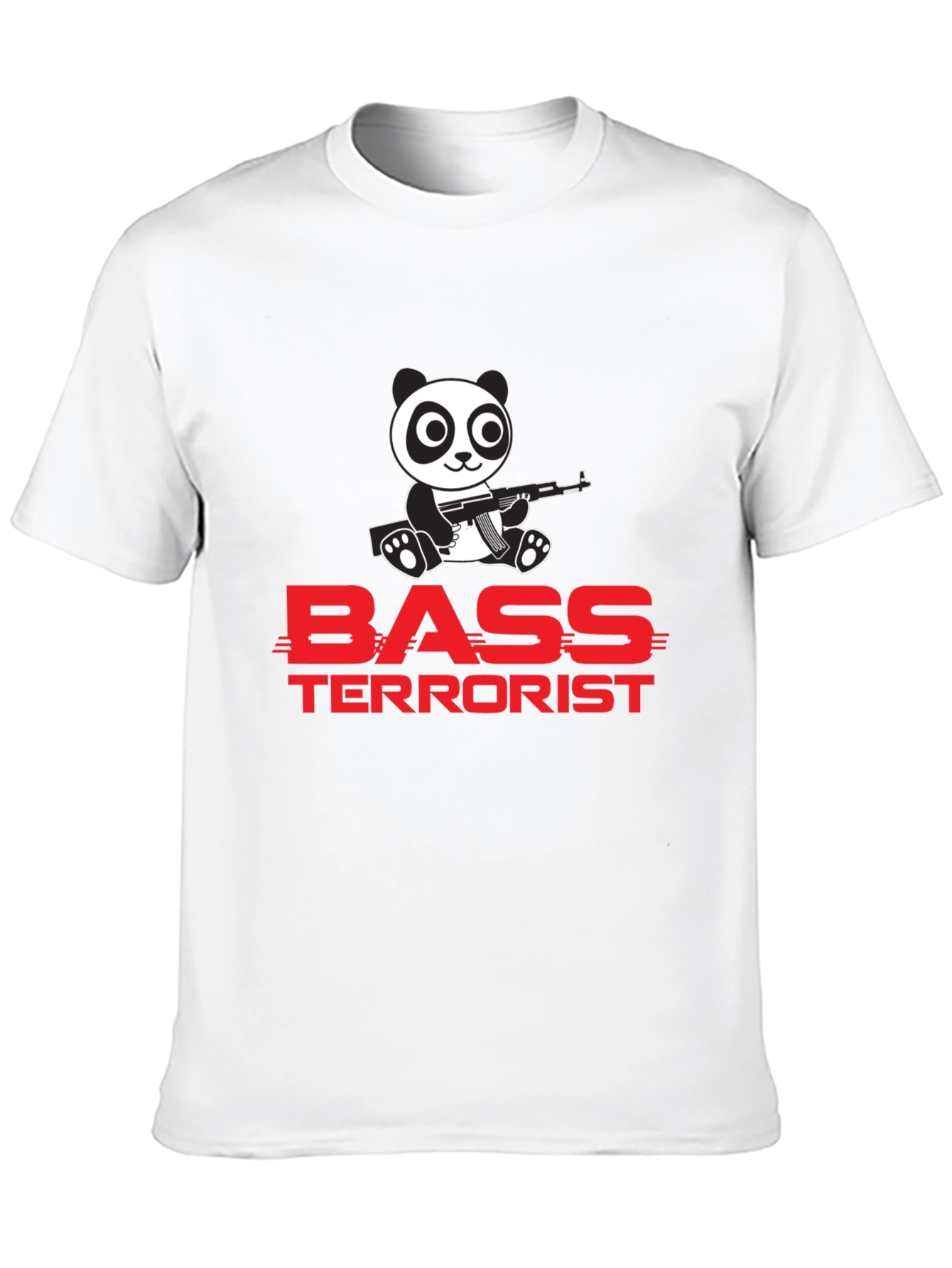 Bass Terrorist Panda T-Shirt - Black