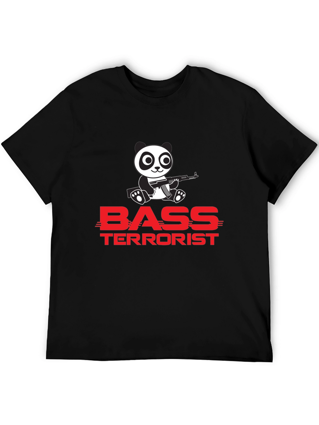 Bass Terrorist Panda T-Shirt - Black