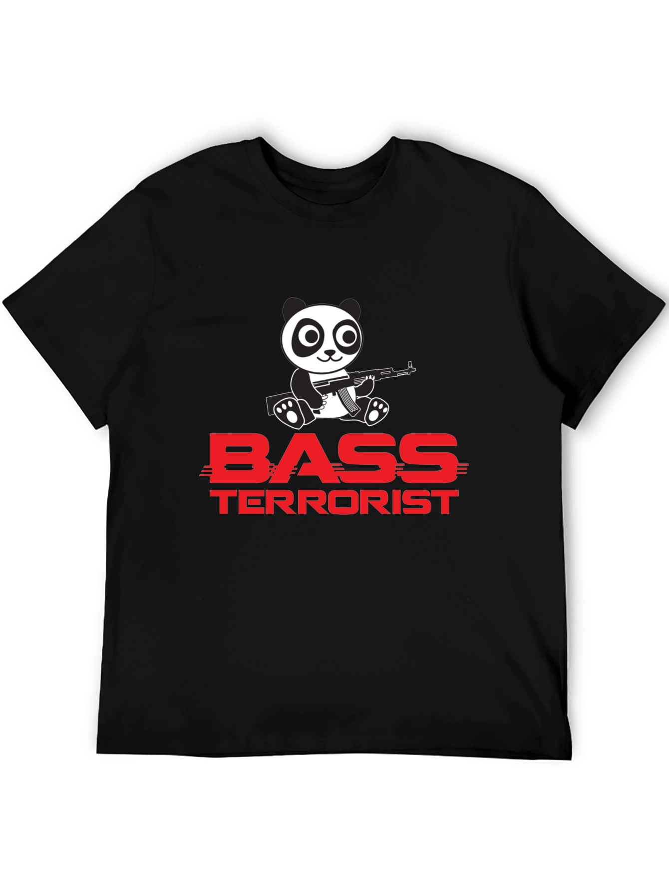 Bass Terrorist Panda T-Shirt - Black