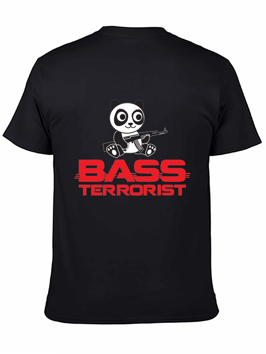 Bass Terrorist Panda T-Shirt - Black
