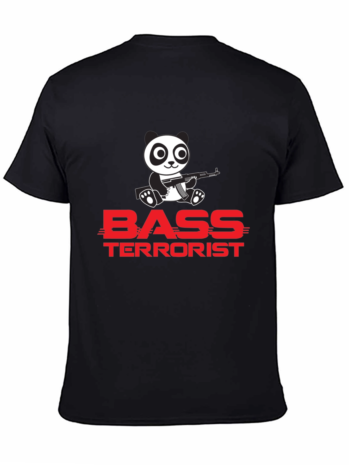 Bass Terrorist Panda T-Shirt - Black
