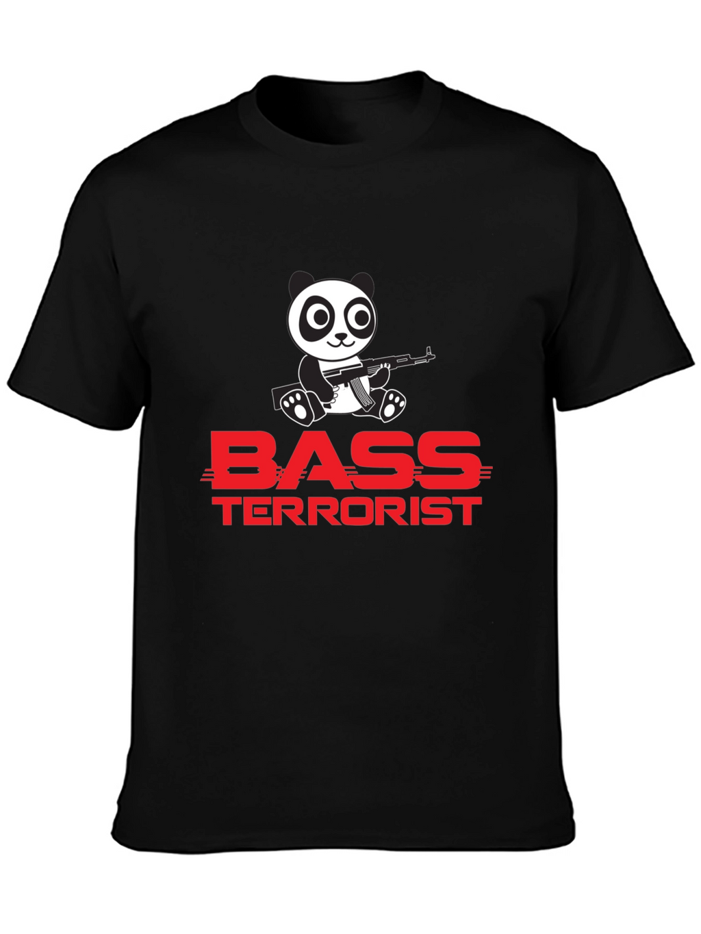 Bass Terrorist Panda T-Shirt - Black