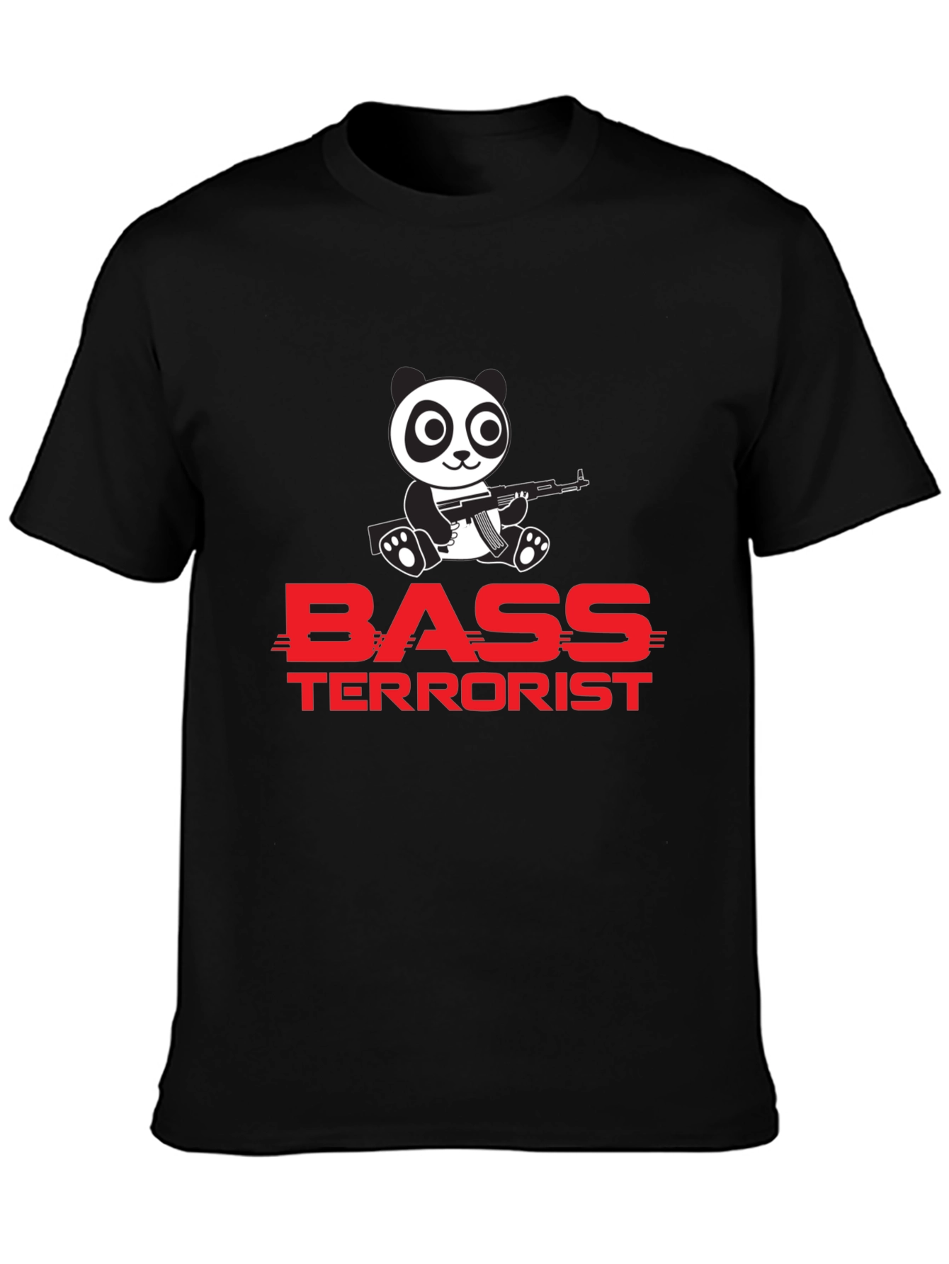 Bass Terrorist Panda T-Shirt - Black