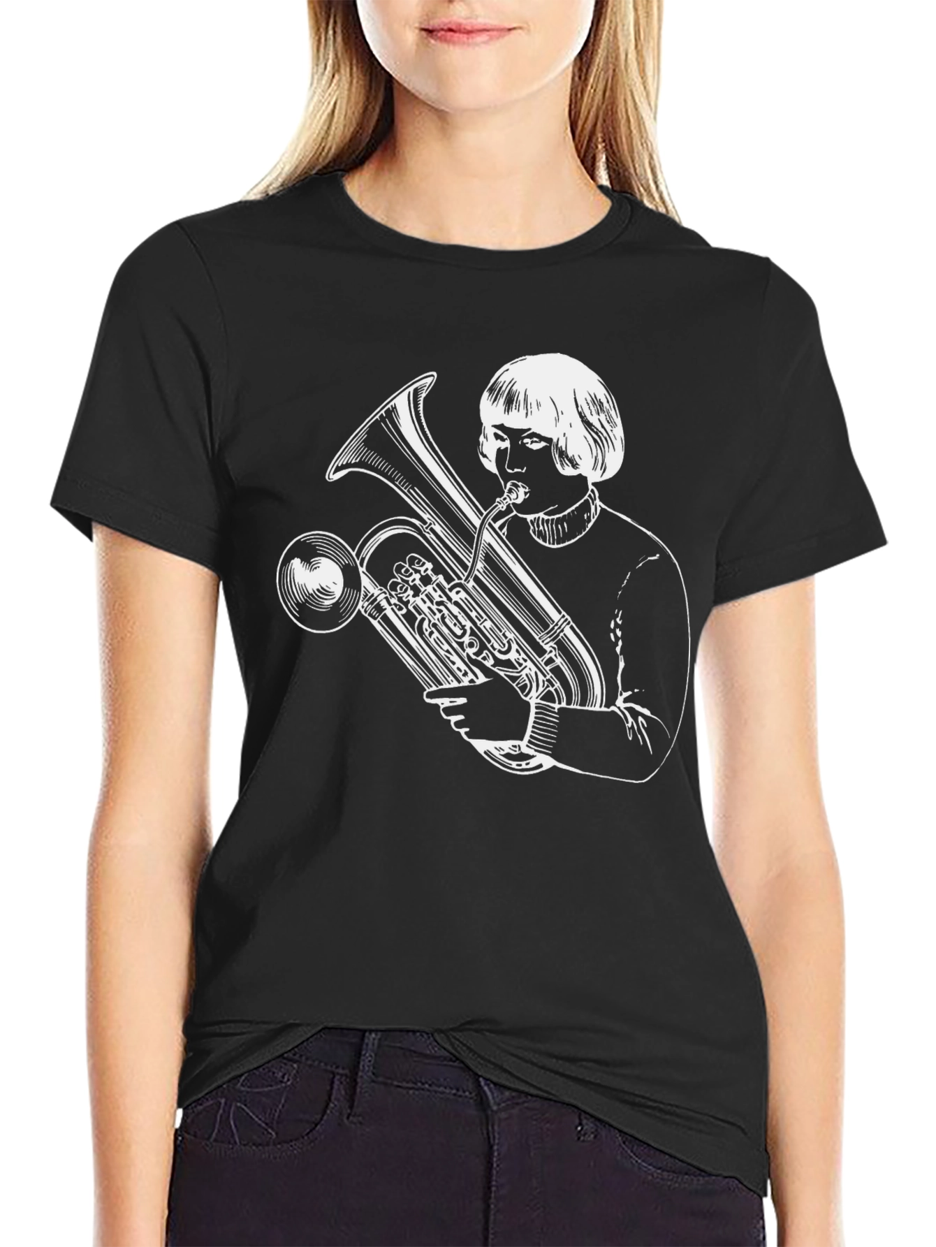 Tuba Player Graphic Tee - Unique Band Shirt