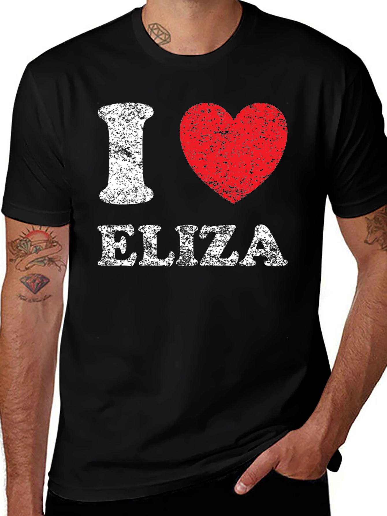 I Heart Eliza T-Shirt - Distressed Graphic Tee