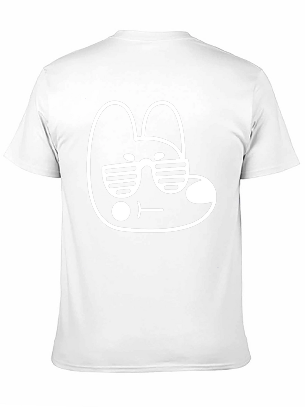 Cool Bunny Graphic Tee - Black Cotton Blend