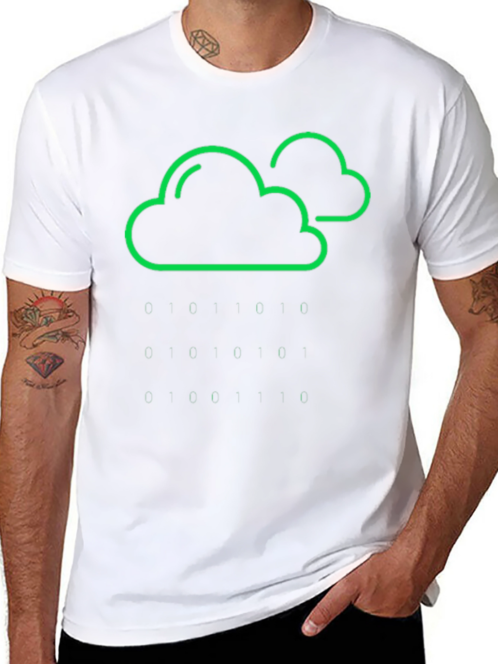 Cloud & Raindrop Graphic Tee - Black