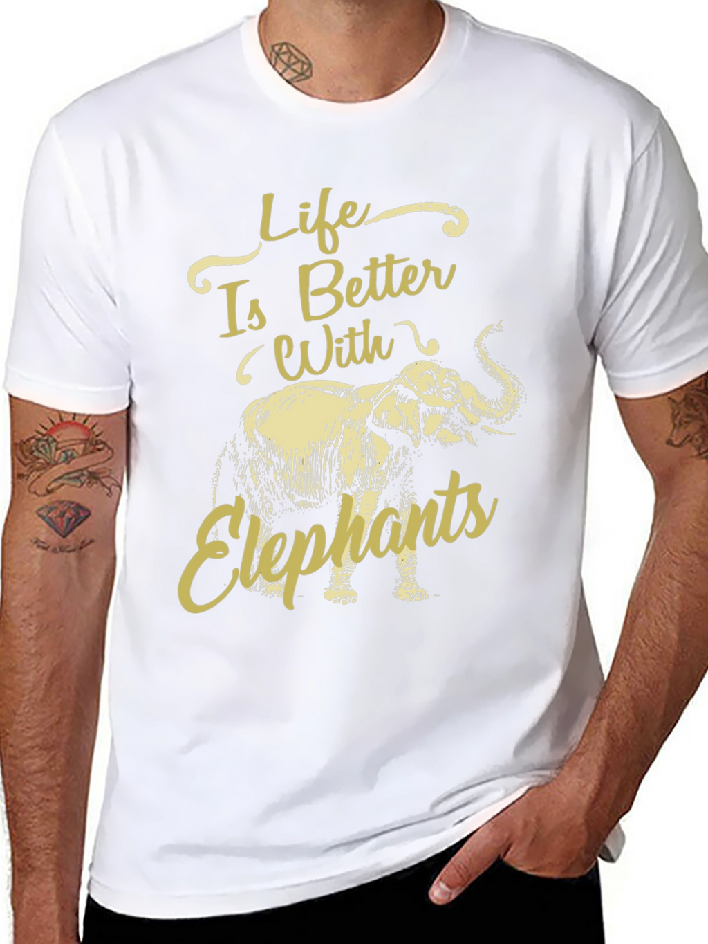 Life Is Better With Elephants Graphic Tee