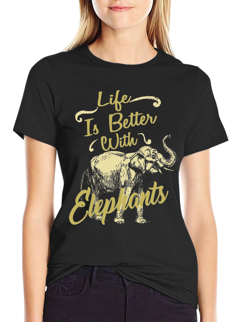Life Is Better With Elephants Graphic Tee