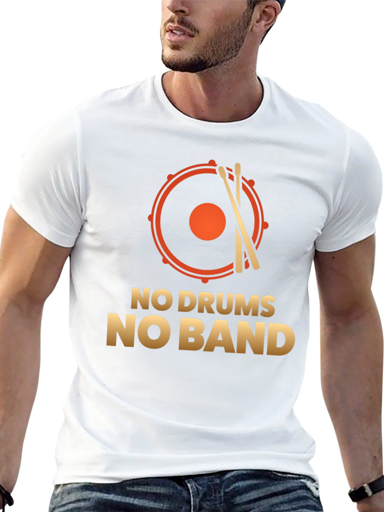 No Drums No Band T-Shirt: Music Lover Tee