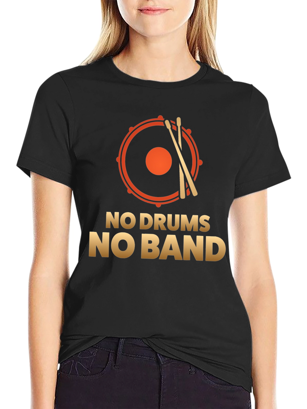 No Drums No Band T-Shirt: Music Lover Tee