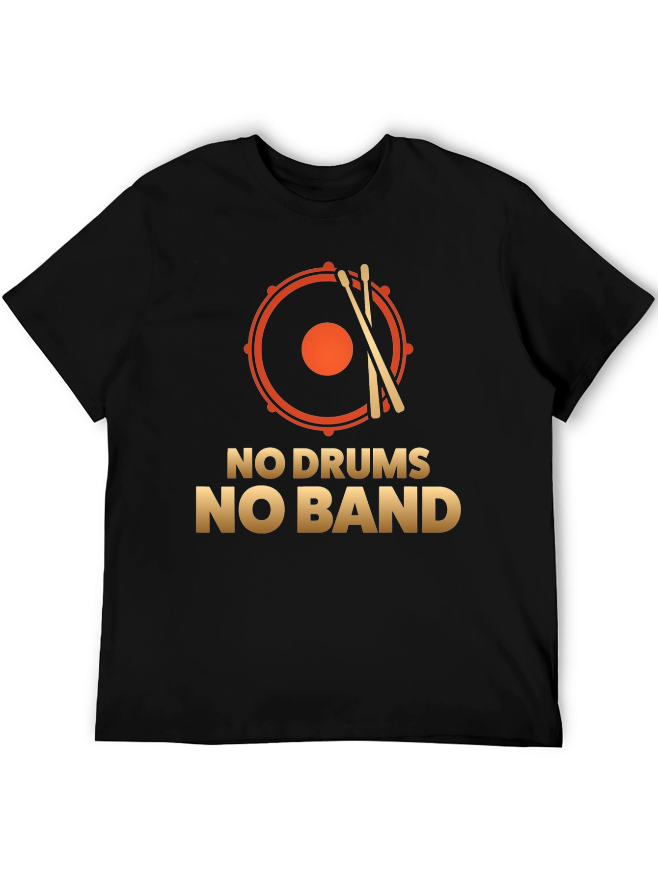 No Drums No Band T-Shirt: Music Lover Tee