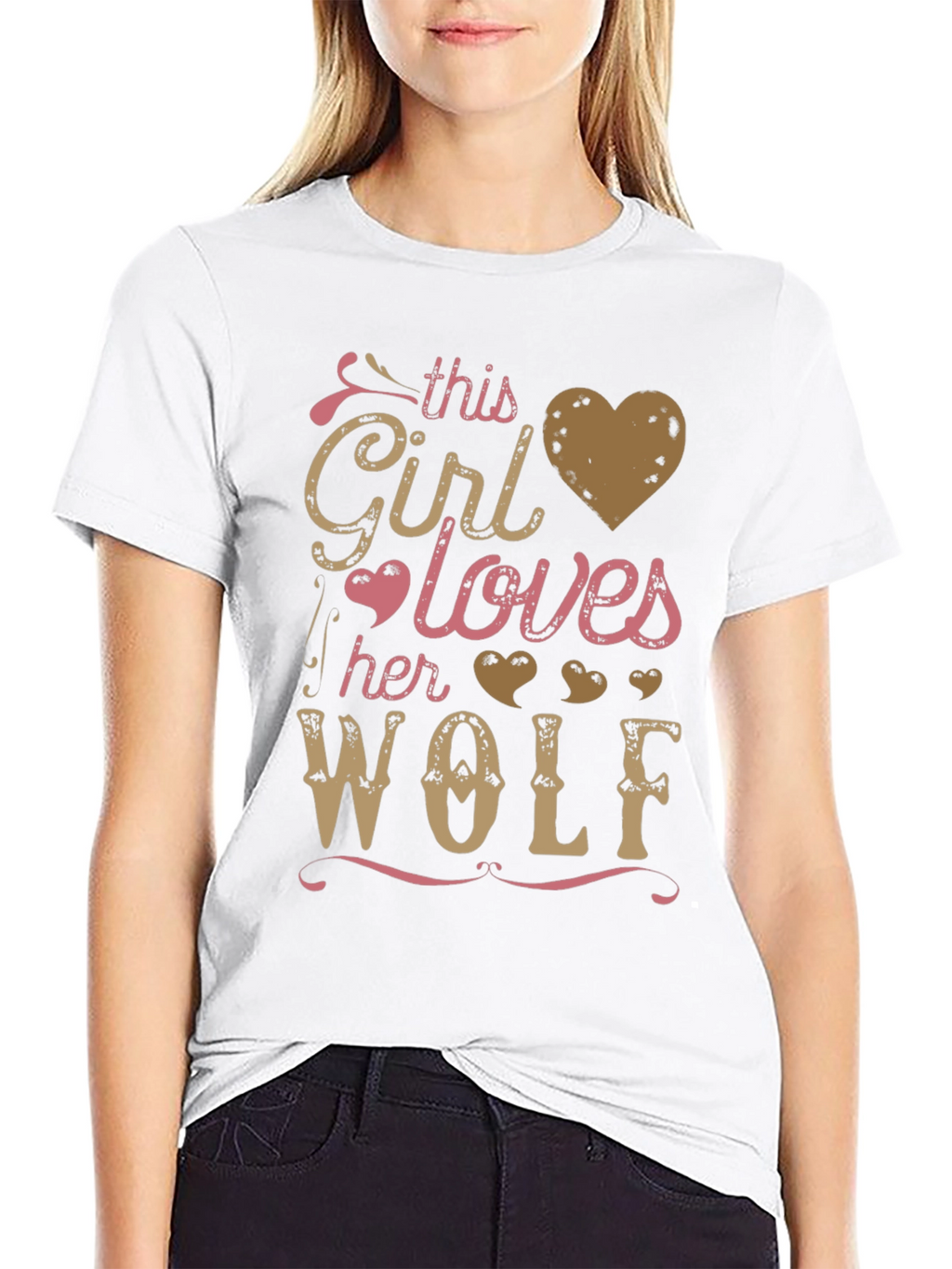 This Girl Loves Her Wolf Graphic Tee
