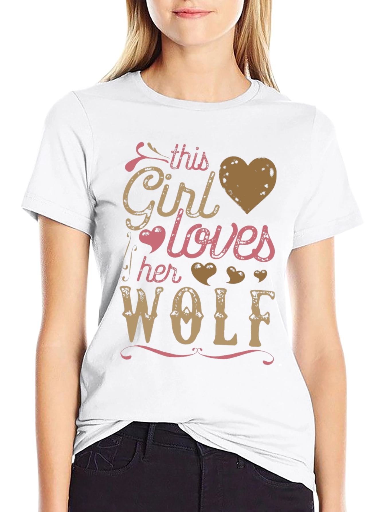 This Girl Loves Her Wolf Graphic Tee