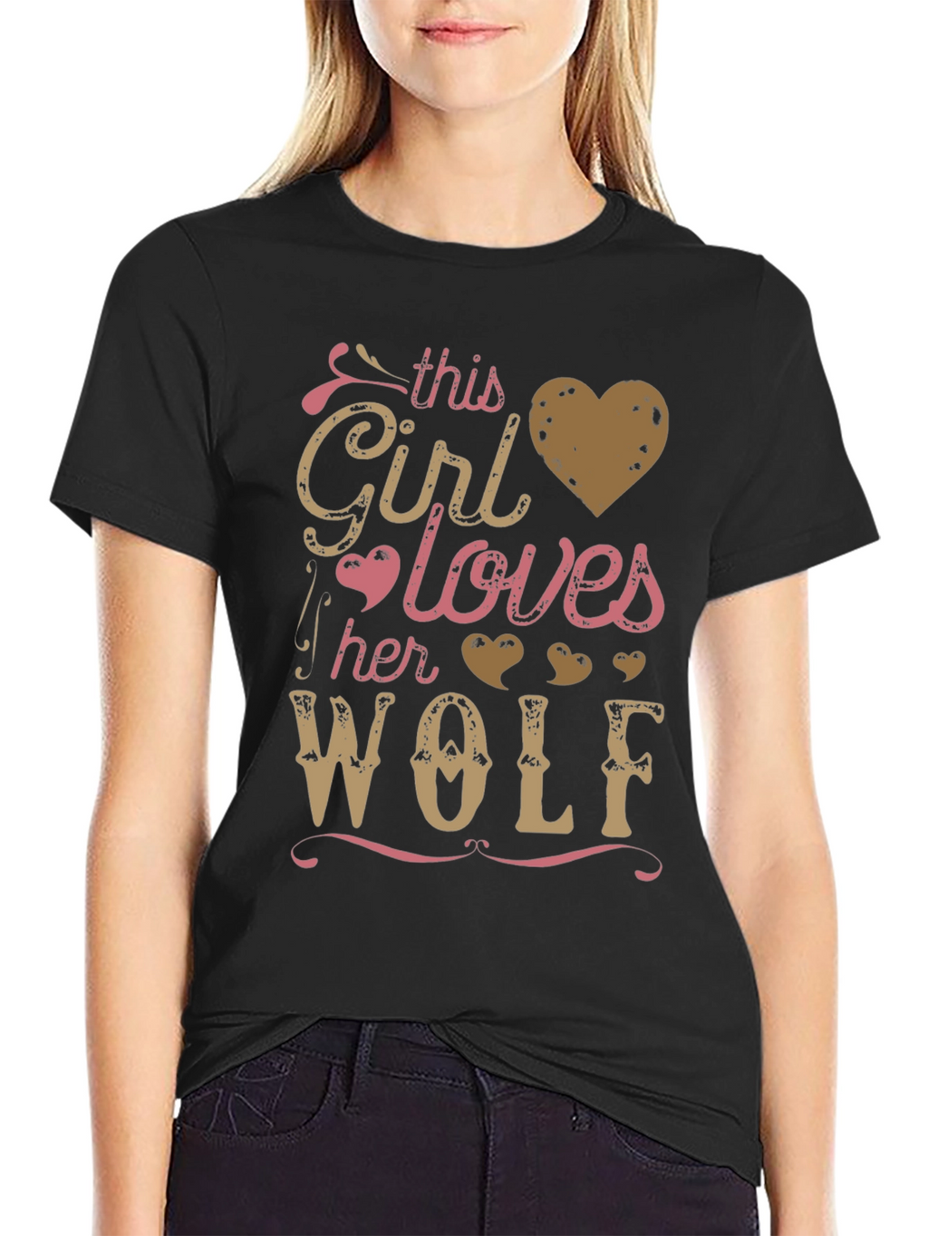 This Girl Loves Her Wolf Graphic Tee